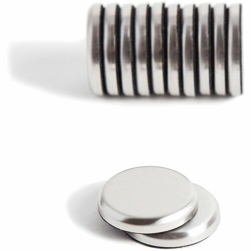 U Brands Magnet, Rare Earth, 1-1/4"Wx1-1/4"Lx1/5"H, 12/PK, Silver