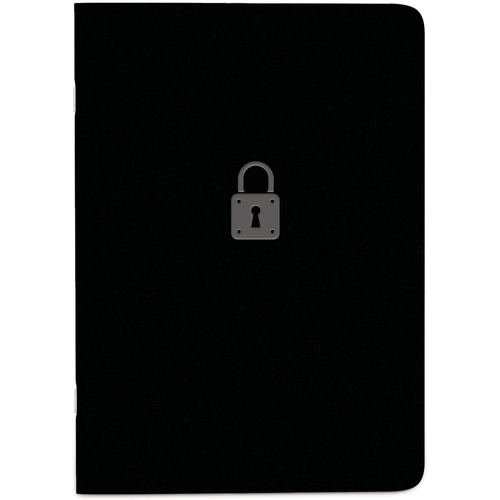 Rediform Notebook, Password, 64-Page, 3-1/2"Wx5"Lx2/5"H, Black