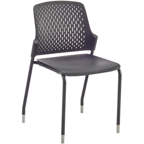 Safco Stack Chair,No Arms,4-Leg,19-3/4"x20-1/8"x32-1/4",4/CT,Black