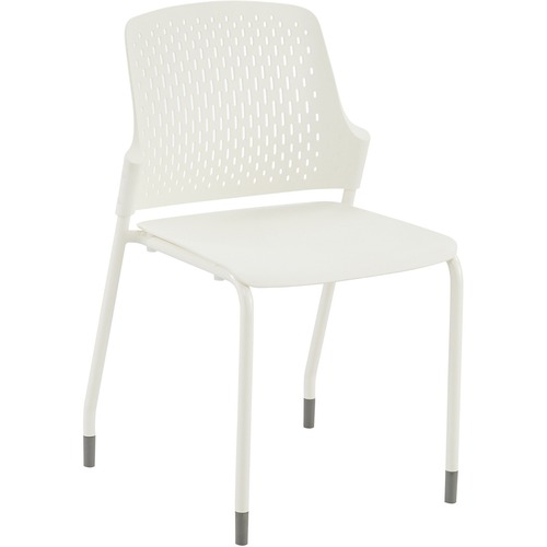 Safco Stack Chair,No Arms,4-Leg,19-3/4"x20-1/8"x32-1/4",4/CT,White