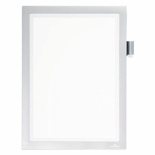 Durable Office Products Note Sign Holder, f/ 8-1/2"Wx11"H Inserts, Silver