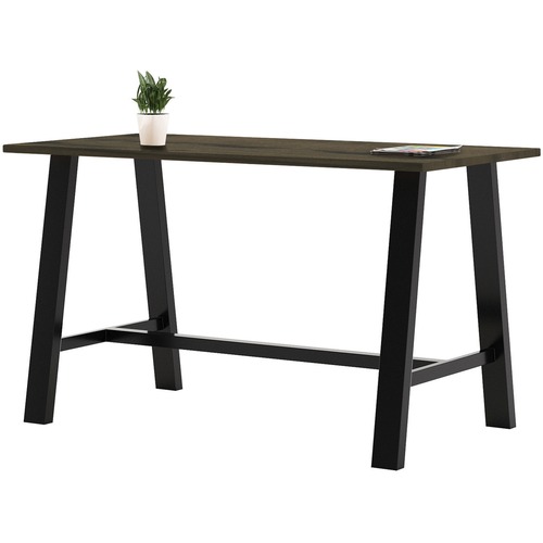 KFI Seating Table, w/ Wood Top, 36"Wx72"Lx41"H, Woodgrain
