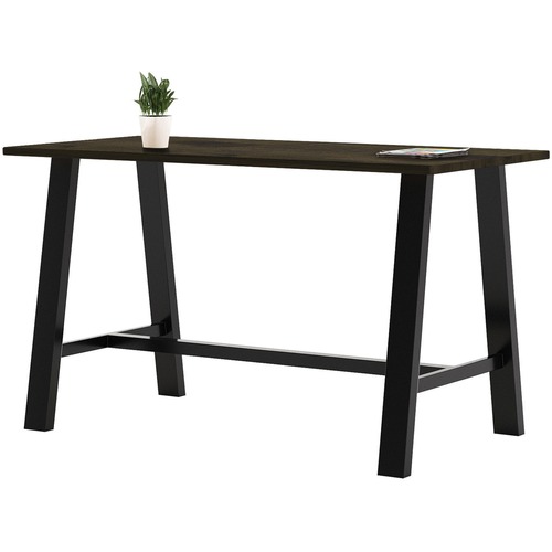 KFI Seating Table, w/ Wood Top, 36"Wx72"Lx41"H, Espresso