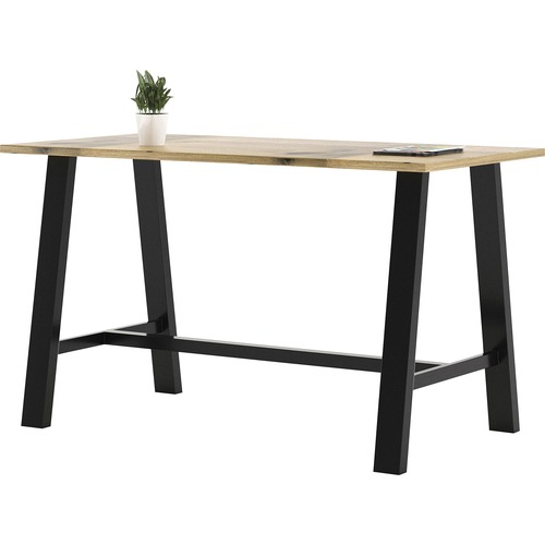 KFI Seating Table, w/ Wood Top, 36"Wx72"Lx41"H, Natural
