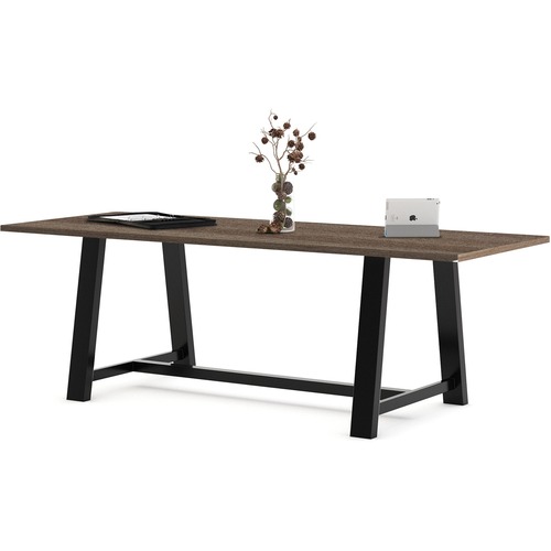 KFI Seating Table, Midtown, 36"Wx96"Lx30"H, Teak