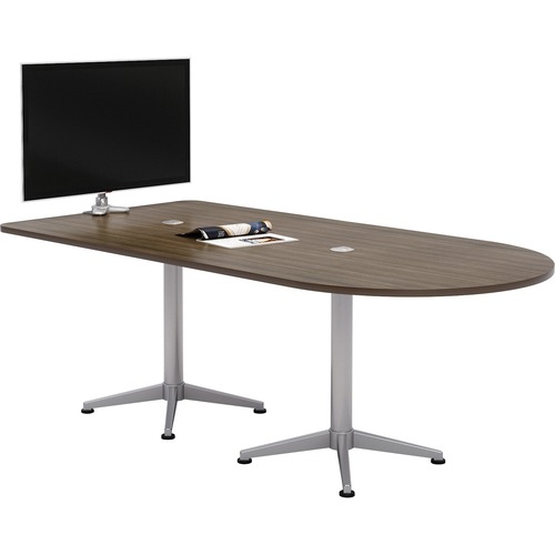 KFI Seating Table, Horseshoe, w/ Power, 42"Wx84"L, Teak