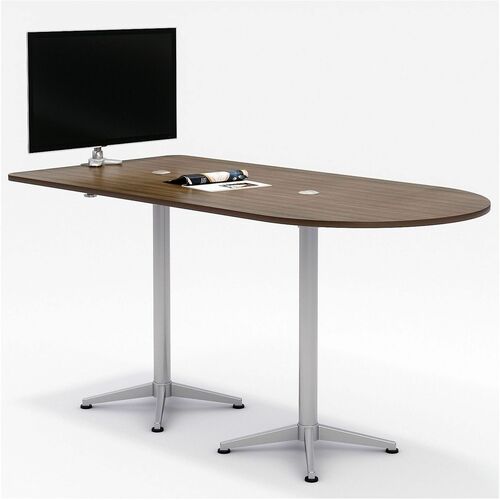KFI Seating Table, Horseshoe, 42"Wx84"L, Teak