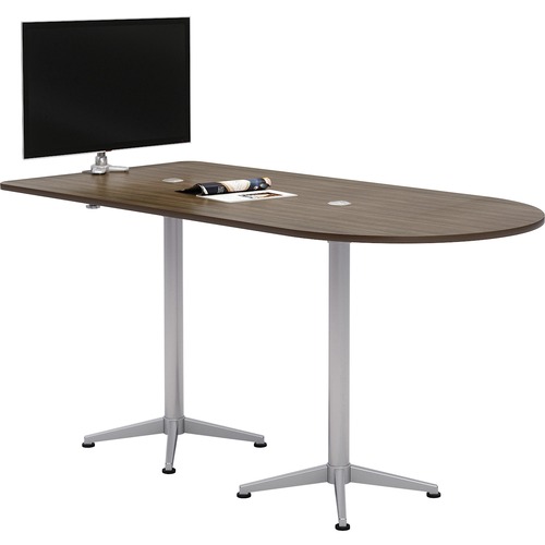 KFI Seating Table, Horseshoe, w/ Power, 42"Wx84"L, Teak
