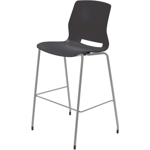KFI Seating Stool, 1-piece Poly Shell, 25"x20-1/2"x31-7/10", BK