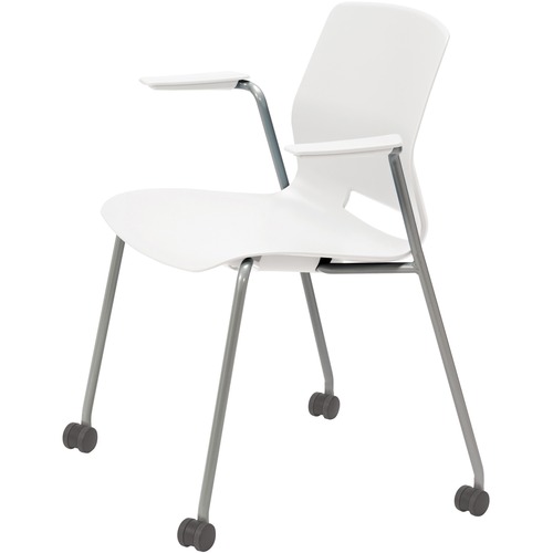 KFI Seating Chair, w/ Arms, 4-leg, Casters, 22"x19-7/10"x31-7/10", WE