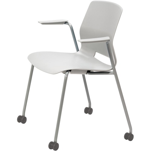 KFI Seating Chair, w/ Arms, 4-leg, Casters, 22"x19-7/10"x31-7/10", LGY