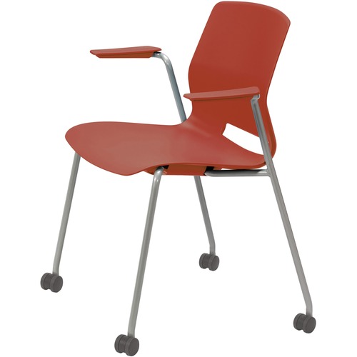 KFI Seating Chair, w/ Arms, 4-leg, Casters, 22"x19-7/10"x31-7/10", CLY