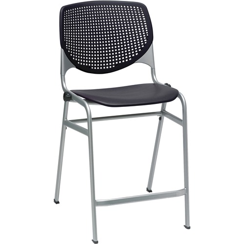 KFI Seating Stool, Counter-Height, 20-1/2"Wx23"Lx41-1/2"H, Black