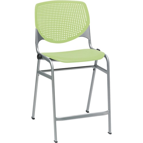 KFI Seating Stool, Counter-Height, 20-1/2"Wx23"Lx41-1/2"H, Lime Green