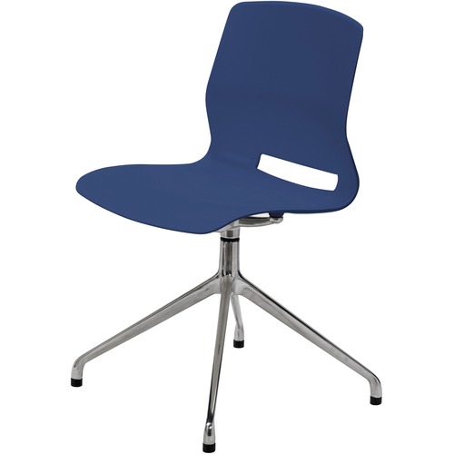 KFI Seating Chair, Swivel, 4-Post, 19"Wx19"Lx31-7/10"H, Navy