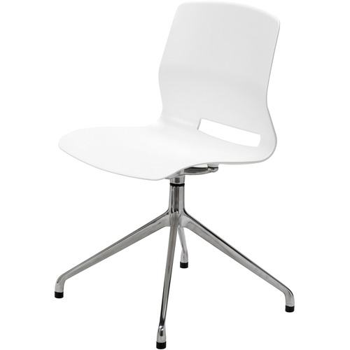 KFI Seating Chair, Swivel, 4-Post, 19"Wx19"Lx31-7/10"H, White