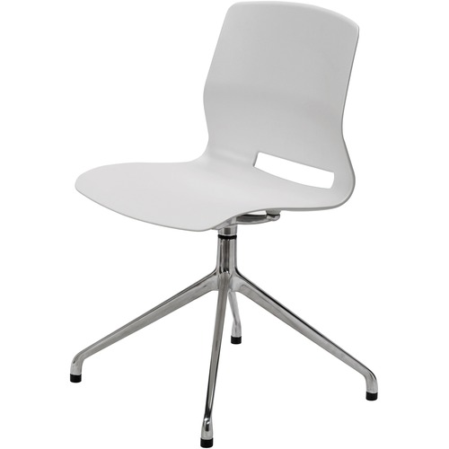 KFI Seating Chair, Swivel, 4-Post, 19"Wx19"Lx31-7/10"H, Light Gray