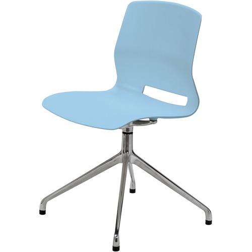 KFI Seating Chair, Swivel, 4-Post, 19"Wx19"Lx31-7/10"H, Sky Blue