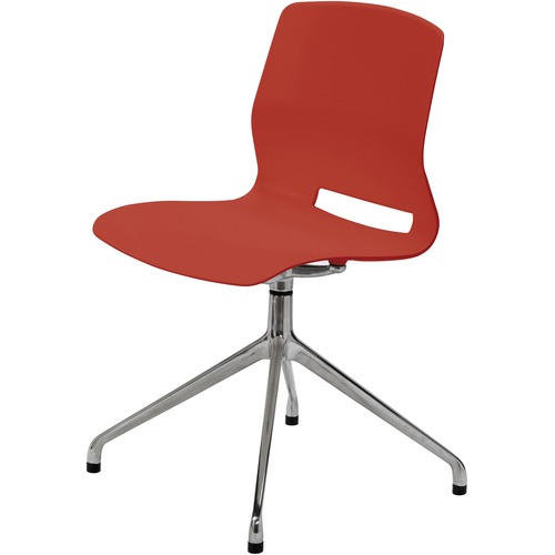 KFI Seating Chair, Swivel, 4-Post, 19"Wx19"Lx31-7/10"H, Coral