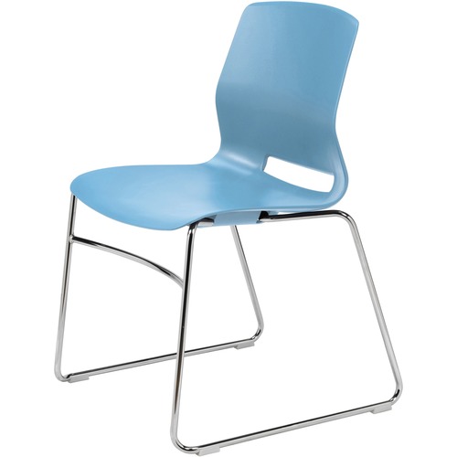 KFI Seating Chair, Sled Base, 21"Wx21-3/5"Lx31-7/10"H, Sky Blue