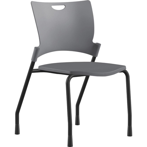 9to5 Seating Stack Chair,Armless,21"x26"x33",GY Plastic/BK Frame