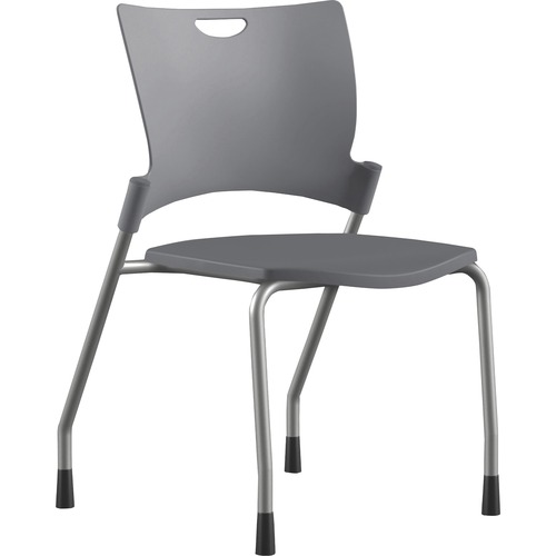 9to5 Seating Stack Chair,Armless,21"x26"x33",GY Plastic/SR Frame