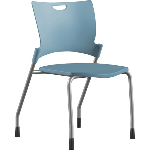 9to5 Seating Stack Chair,Armless,21"x26"x33",BE Plastic/SR Frame