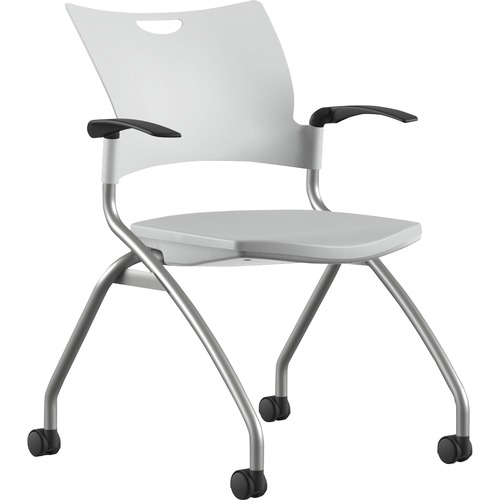 9to5 Seating Nesting Chair,w/Arms/Casters,25"x26"x33",WE Plastic/SR Frame