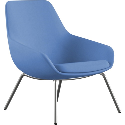 9to5 Seating Lounge Chair,w/Arms,4-Leg,27"x29"x33",BE Fabric/SR Legs