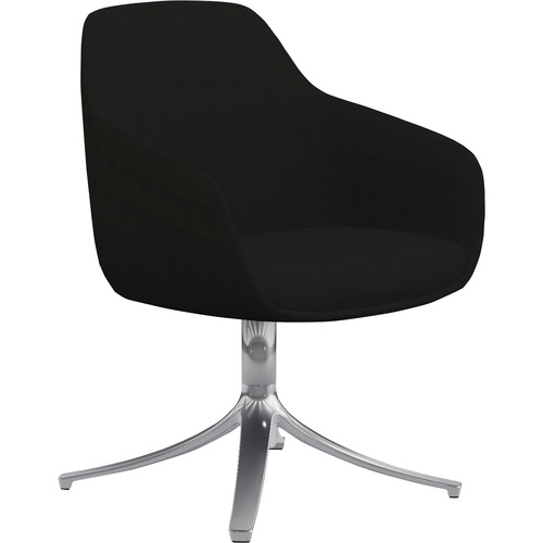 9to5 Seating Lounge Chair,Swivel,24-1/2"x24"x34-1/2",ON Fabric/PLSHD Base