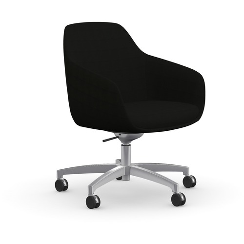 9to5 Seating Lounge Chair,Tilt,25"x25"x33"-37-1/2",ON Fabric/PLSHD Base