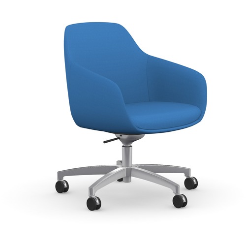 9to5 Seating Lounge Chair,Tilt,25"x25"x33"-37-1/2",BE Fabric/PLSHD Base