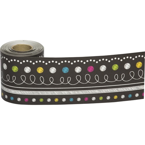 Teacher Created Resources Border Trim, Chalkboard, 3"Wx50'L, Multi