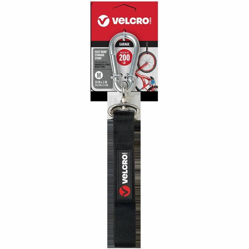 Velcro Industries Strap, Easy Hang, 200 lb Cap, Medium, 1"Wx16"H, Black