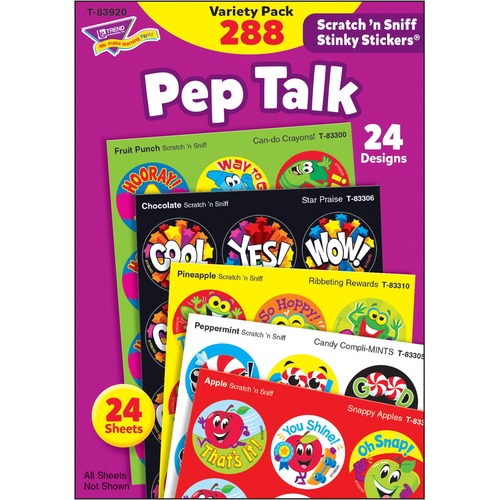 Trend Enterprises Stickers, Scratch N Sniff, 4-1/8"Wx5-7/8"H, 288/PK, Multi