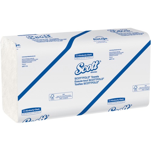 Kimberly-Clark Professional Hand Towels, 175-Sheet, 9-2/5"Wx12-2/5"H, 25 PK/CT, White