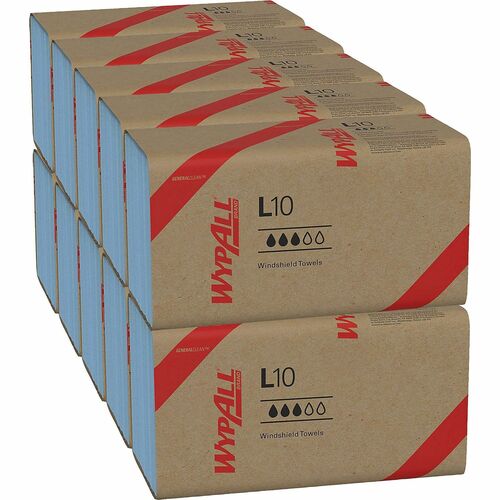Kimberly-Clark Professional Wipers, L10, Windshield, 9-1/10"x10-1/4", 224/PK, 10PK/CT,BE