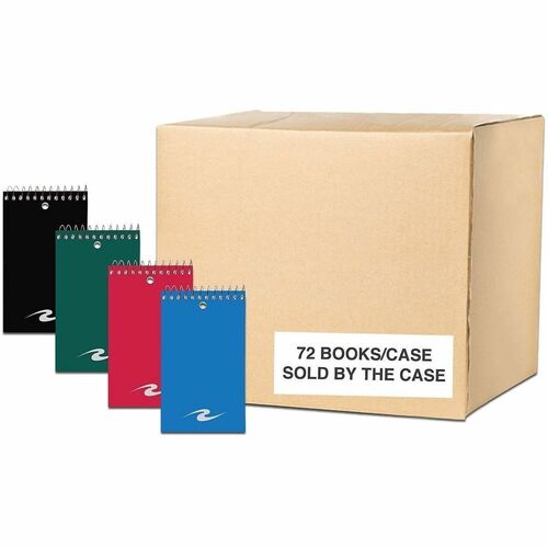 Roaring Spring Paper Products Memo Book,1HP,Narrow-Rld,75Sht,15 lb,3"x5",72/CT,AST