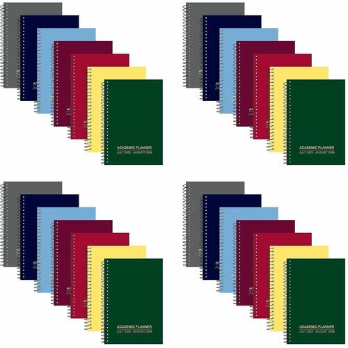Roaring Spring Paper Products Planner, Wkly,14Mths,July-Aug,8"x5-1/2"Sht,28/CT,AST Cover