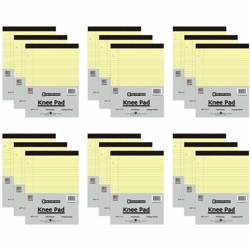 Roaring Spring Paper Products Writing Pad,Stiff Back,3HP,100-Sht,8-1/2"x11-3/4",24/CT,CA