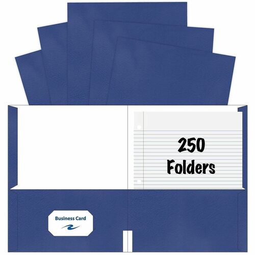 Roaring Spring Paper Products Folders,w/2 Pockets,Embossed,9-1/2"x11-3/4",25/BX,10/CT,DBE