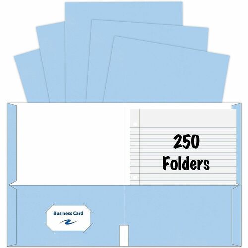 Roaring Spring Paper Products Folders,w/2 Pockets,Embossed,9-1/2"x11-3/4",25/BX,10/CT,LBE
