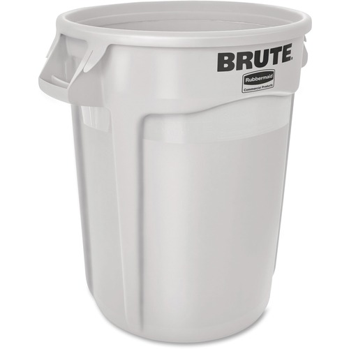 Rubbermaid Commercial Products Brute Container, Hvy-Dty, 32 Gallon, 6/CT, White
