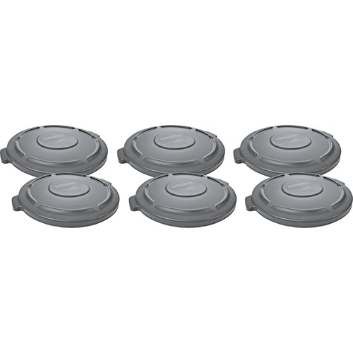 Rubbermaid Commercial Products Lid w/Drain Channels f/20Gal, 6/CT, Gray