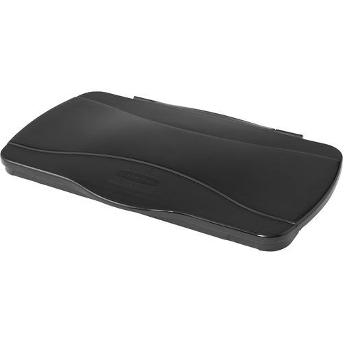 Rubbermaid Commercial Products Lid, Hinged, f/Slim Jim Container, Rectangular, 4/CT, Black