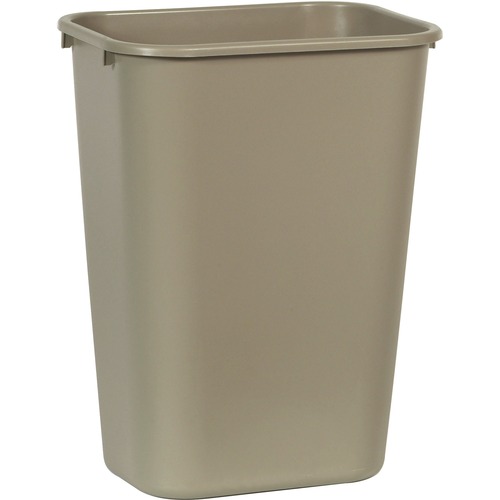 Rubbermaid Commercial Products Waste Bin, Plastic, 41 Qrt, 15-1/4"x11"x20", 12/CT, Beige