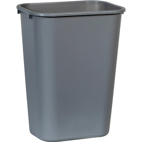 Rubbermaid Commercial Products Waste Bin, Plastic, 41 Qrt, 15-1/4"x11"x20", 12/CT, Gray
