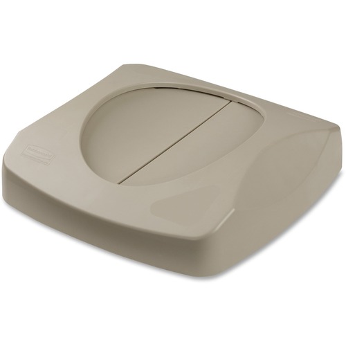 Rubbermaid Commercial Products Lid,Swing,f/Square Untouchable Container,16"x16"x4",6/CT,BG