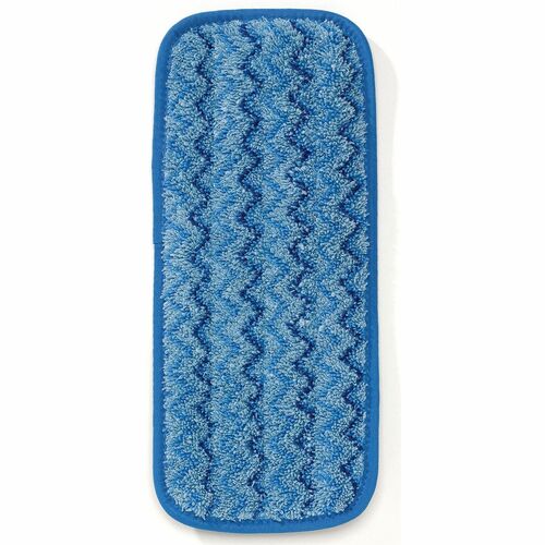 Rubbermaid Commercial Products Damp Mop, f/Halls/Stairs, Microfiber, Hygen, 11", 6/CT, Blue