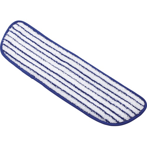 Rubbermaid Commercial Products Flat Mop Pad, Microfiber, 18"x5-1/2", 6/CT, BE/WE